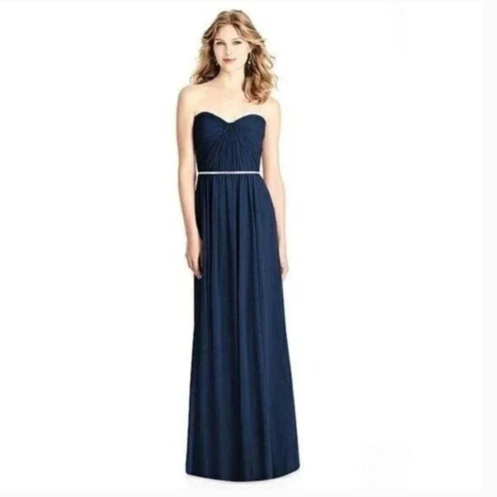 Jenny Packham Strapless Beaded Chiffon Gown